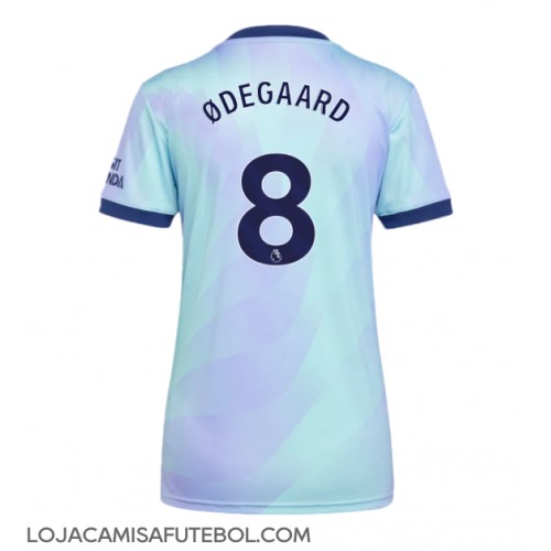 Camisa de Futebol Arsenal Martin Odegaard #8 Equipamento Alternativo Mulheres 2024-25 Manga Curta